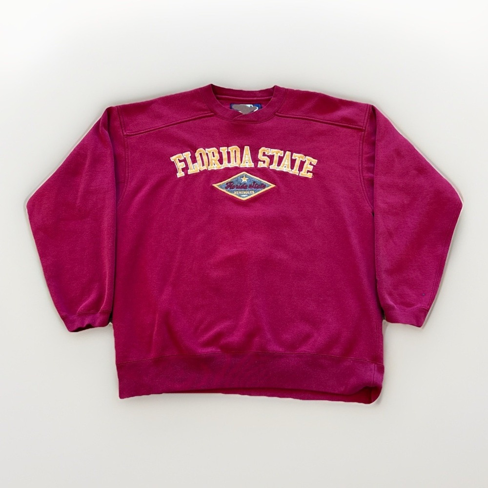 Vintage Florida State Seminoles Sweatshirt Mens L Started 90s FSU‎ Red